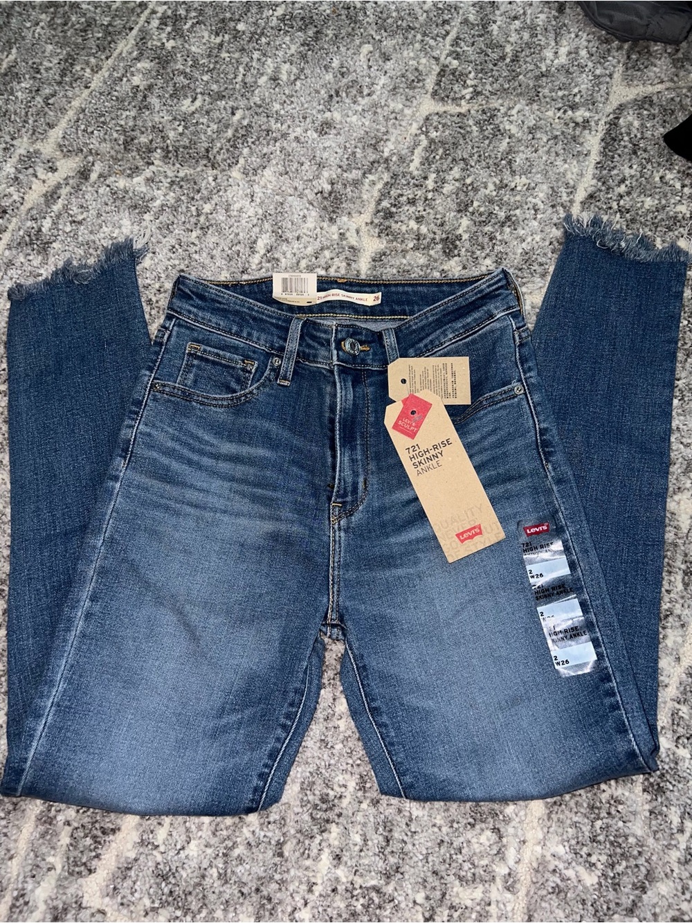 721 Levi's High-Rise Skinny Ankle Jeans - Blue